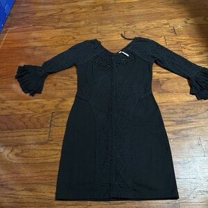 Free People Black Long Sleeve Dress